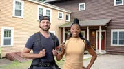 Denese and Mike Butler outside of the Grout home as seen on Fix My Frankenhouse Season 2.