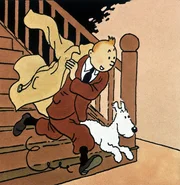 Und wiedereinmal stürzen Tim und Struppi aus dem Haus und neuen Abenteuern entgegen. Und wiedereinmal stürzen Tim und Struppi aus dem Haus und neuen Abenteuern entgegen.