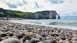Die Alabasterk&uuml;ste bei &Eacute;tretat, ein Seebad in der Normandie.
