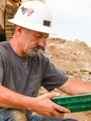 Dave Turin pans for gold