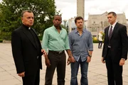 PSYCH -- "The Devil is in the Details & the Upstairs Bedroom" -- Pictured: (l-r) Ray Wise as Farther Westley, Dule Hill as Gus Guster, James Roday as Shawn Spencer, Timothy Omundson as Carlton Lassiter -- USA Network Photo: Alan Zenuk PSYCH -- "The Devil is in the Details & the Upstairs Bedroom" -- Pictured: (l-r) Ray Wise as Farther Westley, Dule Hill as Gus Guster, James Roday as Shawn Spencer, Timothy Omundson as Carlton Lassiter -- USA Network Photo: Alan Zenuk