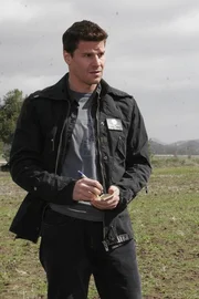 BONES: Booth (David Boreanaz) and Brennan investigate remains that have been found in an open field in the BONES episode "Spaceman in a Crater" BONES: Booth (David Boreanaz) and Brennan investigate remains that have been found in an open field in the BONES episode "Spaceman in a Crater"