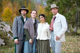 Gruppenfoto DarstellerInnen "Auf den Spuren von Paul Preuss"