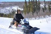 Joey Zuray rides the Tanana-Allakaket Trail to check his trapline.