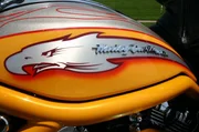 Closeup of a custom V-Rod, The Screaming Eagle. Closeup of a custom V-Rod, The Screaming Eagle.