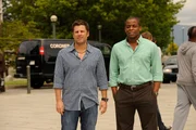 PSYCH -- "The Devil is in the Details & the Upstairs Bedroom" Episode 4006 -- Pictured: (l-r) James Roday as Shawn Spencer, Dule Hill as Gus Guster -- USA Network Photo: Alan Zenuk PSYCH -- "The Devil is in the Details & the Upstairs Bedroom" Episode 4006 -- Pictured: (l-r) James Roday as Shawn Spencer, Dule Hill as Gus Guster -- USA Network Photo: Alan Zenuk