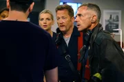 CHICAGO MED -- "When To Let Go" Episode 402 -- Pictured: (l-r) Yaya DaCosta as April Sexton, Kara Killmer as Sylvie Brett, Christian Stolte as Randy "Mouch" McHolland, David Eigenberg as Christopher Herrmann -- (Photo by: Elizabeth Sisson/NBC)