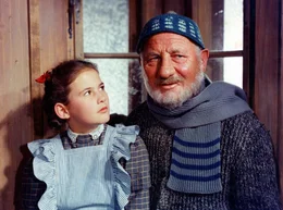 Ein unzertrennliches Team: Heidi (Elsbeth Sigmund) und ihr Gro&szlig;vater, der Alp-&Ouml;hi (Heinrich Gretler).