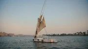 Ein Segelschiff auf dem Nil   +++