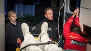 Ein ungew&ouml;hnlicher Fall: Polizeihauptmeister Timmermann (Mathias Junge, M.) und Stine Bergendal (Sisdel Hindhede, l.) werden zu einem Einsatz gerufen. Vor Ort kommen Hilferufe aus dem Rettungswagen. Als die beiden die T&uuml;r &ouml;ffnen, offenbart sich ihnen ein furchtbares Bild. Rettungsassistentin Franziska Wagner (Pinar Erincin, r.) ist gefesselt, ihr Kollege Dr. Christian Pohl ist tot.