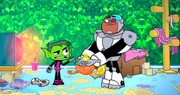 v.li.: Beast Boy, Cyborg