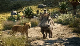 (v.l.n.r.) Simba; Timon (oben); Pumbaa (unten)