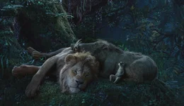 L - R: Simba, Pumbaa, Timon