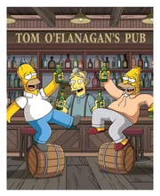Homer (l.) erf&uuml;llt seinem Vater (r.) den sehnlichen Wunsch, noch ein Bier in O'Flanagan's Pub zu trinken. Also machen die Simpsons eine Reise nach Irland.