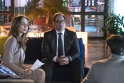 J. P. Nunnelly (Eliza Dushku, l.); Jason Bull (Michael Weatherly, M.)