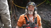 Paul Richardson smiling optimistically at Dustin Hurt after they find their first gold picker at the 'Golden Straits'.