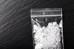 methamphetamine in a plastic bag
