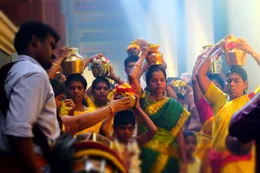 Hindu-Fest im Sri Navasakthi Vinayagar Temple, Mah&eacute;.
