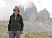 Reinhold Messner vor den Drei Zinnen. Reinhold Messner vor den Drei Zinnen.