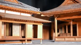 Japanisches Modell einer Daimyō-Residenz der Edo-Periode im Weltmuseum Wien &ndash; ehemals ausgestellt auf der  Weltausstellung 1873.