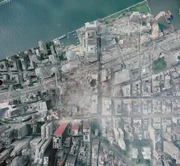 Das Bild wurde von der Cessna Citation Jet der NOAA am 23. September 2001 aus einer H&ouml;he von 3.300 Fu&szlig; mit einer Leica/LH Systems RC30 Kamera aufgenommen. (Bildnachweis: NOAA)