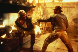 Stellt sich jedem Kampf: Indiana Jones (Harrison Ford, r.) ...