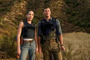 Pictured (L-R): Mariel Molino as Cecilia 'Lala' Dominguez and Austin Stowell as Leroy Jethro Gibbs.