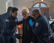 (v.l.n.r.) Ravi Panikkar (Anirudh Pisharody); Ned (Mark Bramhall); Henrietta "Hen" Wilson (Aisha Hinds)