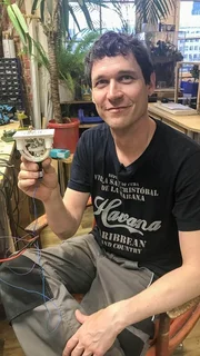 Modellbauer Stefan Dombrowski.