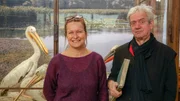 Porzellank&uuml;nstlerin Sandra Haischberger und der bildende K&uuml;nstler Willy Puchner im Naturhistorischen Museum in Wien, Inspirationsquelle f&uuml;r beide.