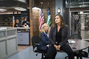 Pictured: (l-r) Kelli Giddish as Detective Amanda Rollins, Mariska Hargitay as Lieutenant Olivia Benson