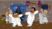 Vorne, l-r: Cleveland Brown Jr., Cleveland Brown