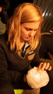 Peru - Mariana van Zeller looking at cocaine in a plastic bag. (National Geographic/Muck Media) Peru - Mariana van Zeller looking at cocaine in a plastic bag. (National Geographic/Muck Media)