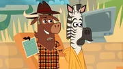 Sherlock Yack wei&szlig; nun, wer das Zebra angepinselt hat.