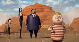 L-R: Wednesday Addams, Morticia Addams, Gomez Addams, Pugsley Addams.