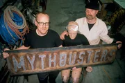 The hosts of Mythbusters: Adam Savage, Buster (Crash Test Dummy) and Jamie Hyneman. The hosts of Mythbusters: Adam Savage, Buster (Crash Test Dummy) and Jamie Hyneman.