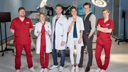 V.l.: Elias Wadowski (Oliver Br&ouml;cker), Dr. Caro Diehl (Jytte-Merle B&ouml;hrnsen), Alex Rode (Jan Hartmann), Laura Seifert (Susan Hoecke), Richard (Marc Oliver Schulze), Schwester Annika (Tina Amon Amonsen)