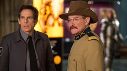 Larry Daley (Ben Stiller) und Garuda (Robin Williams);  Larry Daley (Ben Stiller) und Garuda (Robin Williams)