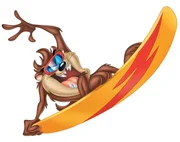 Taz ist ein etwas begriffsstutziges Ungeheuer mit betr&auml;chtlichem Zerst&ouml;rungspotential, das gegen den ausgeschlafenen Bugs Bunny aber chancenlos ist.