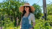 Zooey Deschanel at Grow Good Urban Farm, as seen on What Am I Eating? With Zooey Deschanel, Season 1.