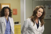 Cristina (Sandra Oh, l.) soll den ganzen Tag mit Dr. Virginia Dixon (Mary McDonnell, r.) verbringen und diese beeindrucken, damit Virginia endg&uuml;ltig als neue Herzchirurgin im Seattle Grace bleibt. Wird es Cristina gelingen?
