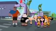 EVANDER HOLYFIELD, BUFORD, PHINEAS, FERB, ISABELLA, THE FIRESIDE GIRLS