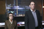 Pictured: Linda Hunt (Henrietta "Hetty" Lange) and Miguel Ferrer (NCIS Assistant Director Owen Granger). Callen and the team try to save a child in imminent danger who has been brainwashed by a terrorist cell. Also, Deeks and Kensi discuss having children.