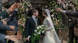 Tom Branson (Allen Leech, l.); Lucy Branson (Tuppence Middleton, r.)
