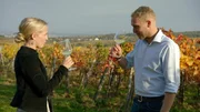 Susi Wiesner mit Markus Pichler vom Weingut Brodl.