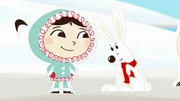 Inui hat Siggy Schneehase ihren roten Schal geschenkt. Der steht ihm wirklich ziemlich gut - und darauf ist er stolz.