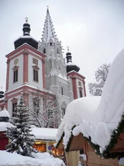 Mariazell - Basilika im Winter.