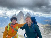 Bergf&uuml;hrer Daniel Rogger und Sebastian Str&ouml;bel, Drei Zinnen (Dolomiten)