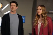 Barry Allen (Grant Gustin, l.); Caitlin Snow (Danielle Panabaker, r.)