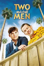 (12. Staffel) - Two and a Half Men: Walden Schmidt (Ashton Kutcher, M.) und Alan (Jon Cryer, r.) ...